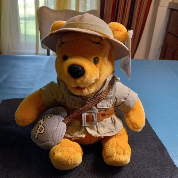 NWT Disney Animal Kingdom Safari Pooh Walt Disney World Stuffy - Picture 1 of 7